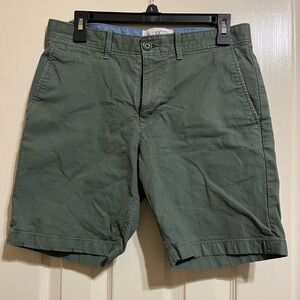 Original Penguin Olive Green Flat Front Shorts